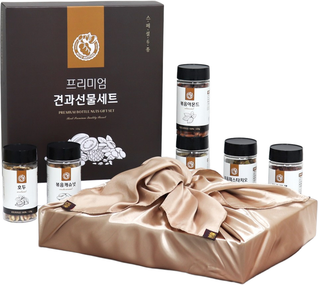 너츠브라더 프리미엄 견과 6종 선물세트(보자기 포장), 프리미엄 견과선물세트 2호, 1개, 2.2kg