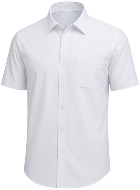 레디핏 남자 빅사이즈 일반핏 얇은 교복 단체 하얀색 화이트 반팔 데일리셔츠 와이셔츠