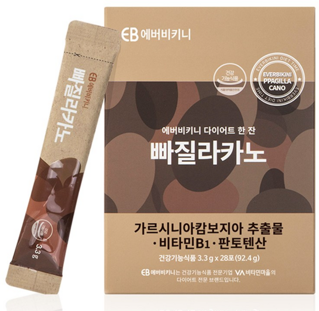 에버비키니 다이어트 한잔 빠질라카노 커피맛 28포, 92.4g, 1개
