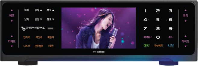금영 업소용 가정용 노래방기계 KMS-S1000 반주기, 본체+리모컨