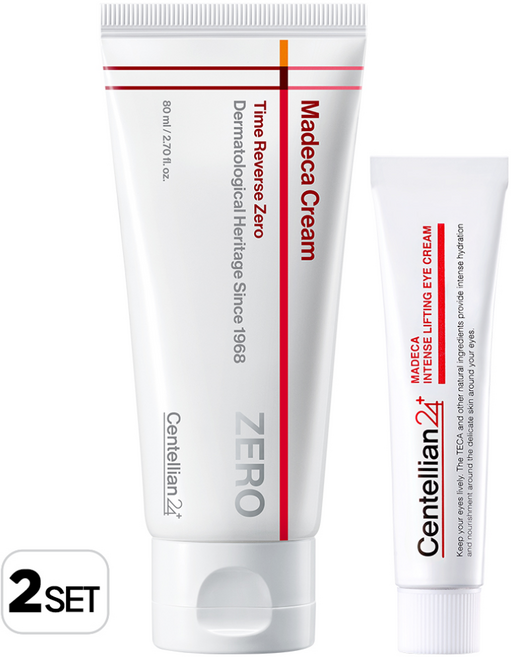 센텔리안24 마데카크림 타임리버스 제로80ml+마데카 아이크림15ml, 2세트