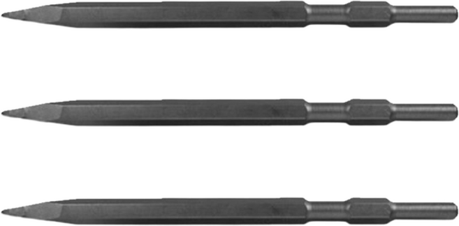 주피터 육각 노미 긴날타입 포인트치즐 파괴함마드릴 뿌레카 다가네 17x280mm, 3개