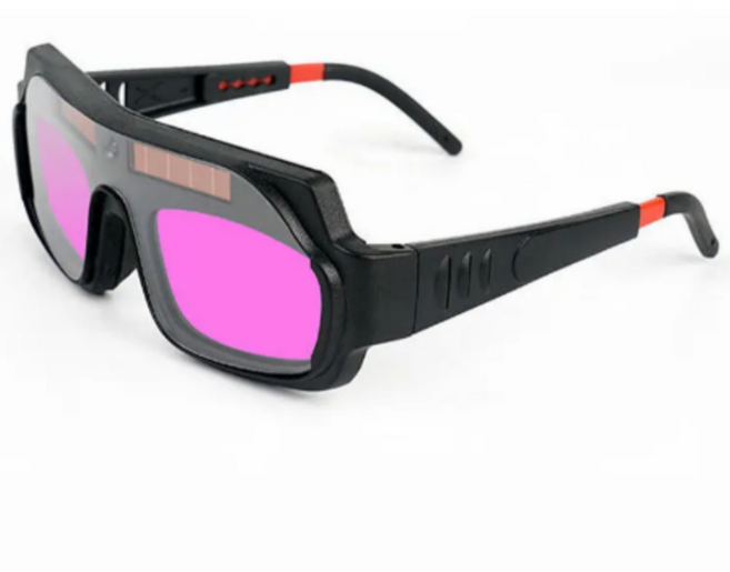 0.0001초 자동 차광안경 용접안경 태양열충전 자동용접면 용접보안경 보호 자동차광 자동면 보안경 보안경 용접고글, 1개