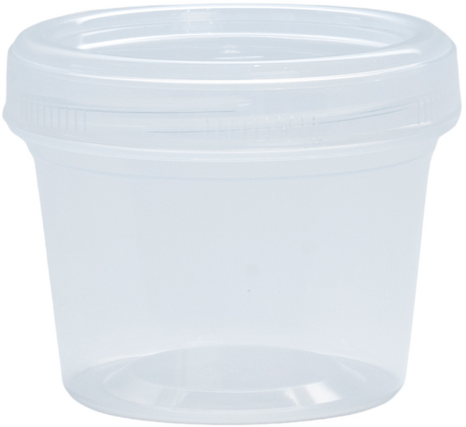 리밀 다용도 플라스틱 원형 스크류 밀폐 소분 용기 반찬통 슬라임통 세트 92파이 300ml 중, 1개, 90개입