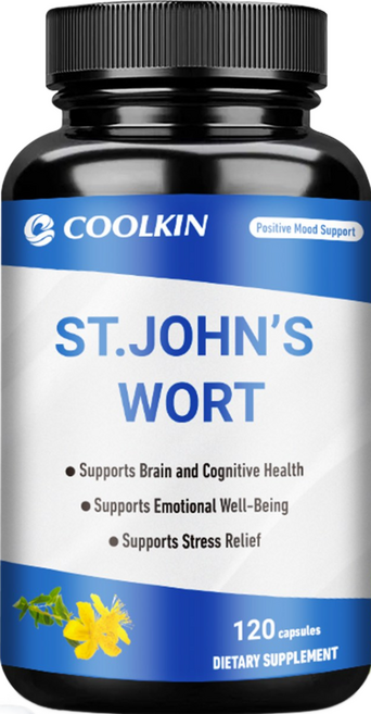 세인트존스워트 추출물 복합 캡슐 기분 개선 스트레스 완화 우울감 감소 수면 질 향상 정서적 안정 천연 항우울제 신경 안정 감정 조절, 60정, 1개