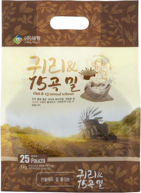 태평선식 건강한 미숫가루 귀리 앤 15곡밀, 50개, 40g