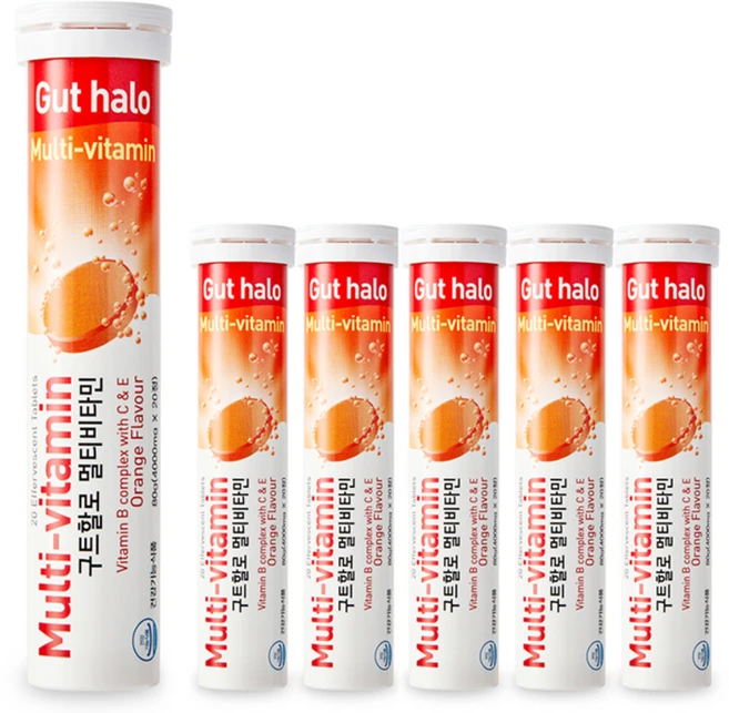 구트할로 멀티비타민 오렌지맛, 20정, 6개 - 쿠팡