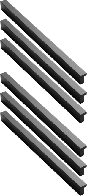 Goo-Ki 서랍장 손잡이 알루미늄 가구 손잡이 가구손잡이 찬장 손잡이, 192mm, 6개, B-무광 블랙