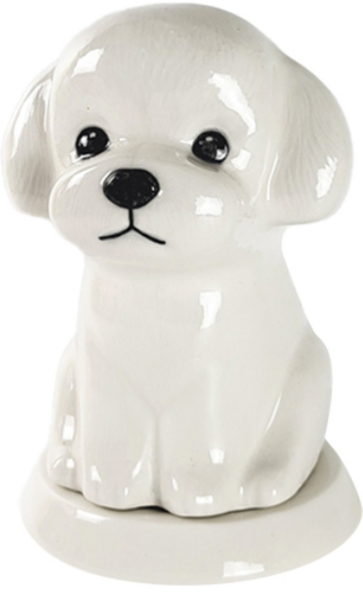 Hosuceramic 반려동물 도자기 유골함 푸들 화이트 p1, 1개