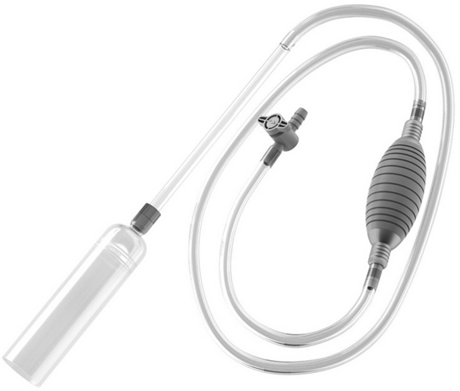 수족관 물 교환기 모래 세척기 사이펀 튜브, 그레이, 1개