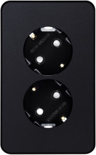 제일전기 디아트 매트블랙 매입2구 콘센트, 1개