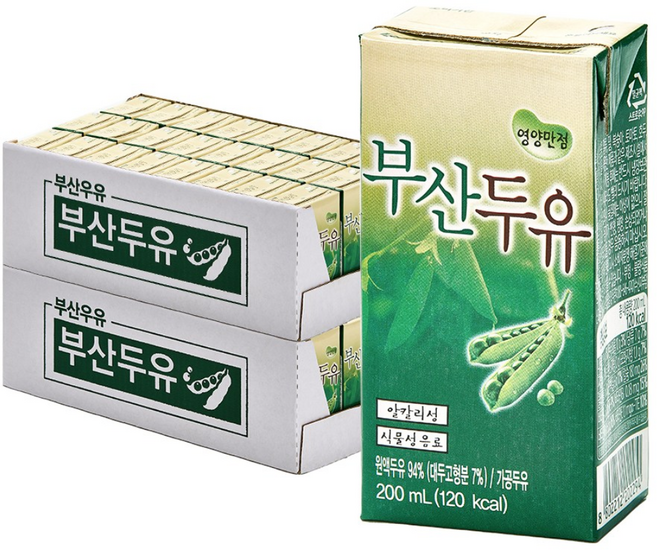 부산우유 두유, 48개, 200ml