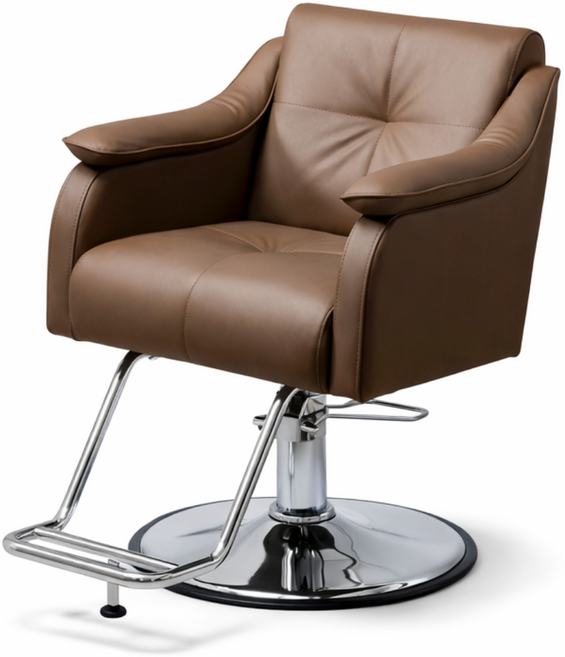 RAW&NEW 브라운 고급 미용실 네일샵 바버샵 쿠션의자, 1개