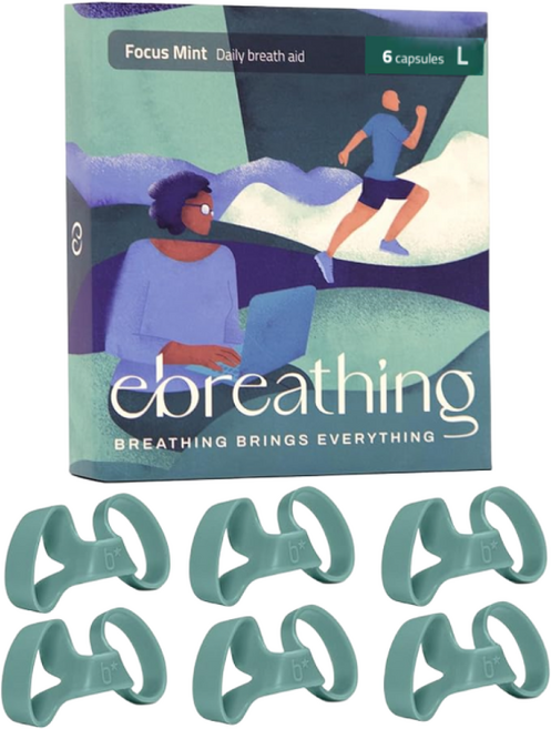 에브레싱(Ebreathing) 비강확장기 본품 S/M/L 택1 6캡슐 | 무향/라벤더향/민트향 | 코골이 코막힘 완화 | 콧속 비밸브 확장/원활한 호흡/공기 유량 증가, 민트향 라지(L) / 1팩 (6캡슐)