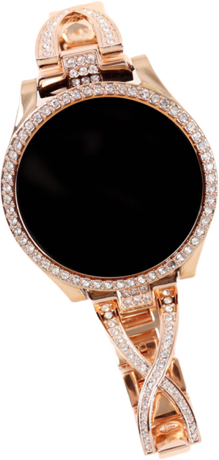 오르몽트 갤럭시워치8 7 6 5 4 3 호환 크로스 큐빅 브레이슬릿 메탈 갤럭시워치스트랩 시계줄 줄질, 로즈골드