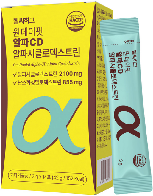 헬씨허그 원데이핏 알파CD 알파시클로덱스트린 14p, 14회분, 1개