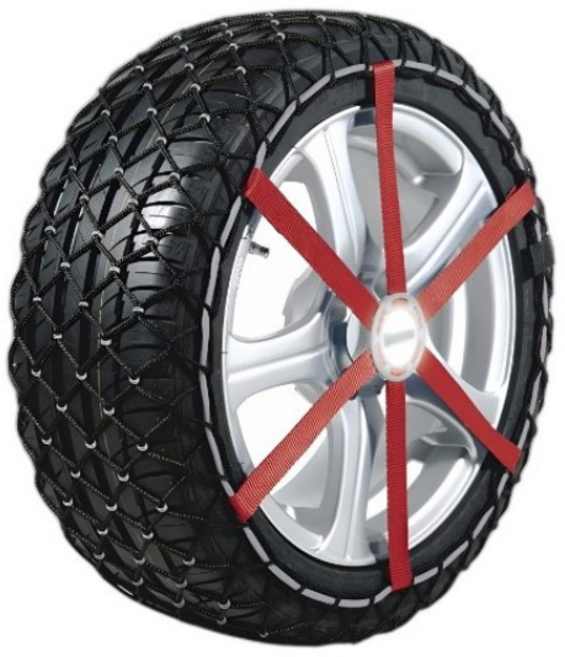 이지그립 고강도 스파이크 직물 스노우체인 네트형 자동차체인, 1세트