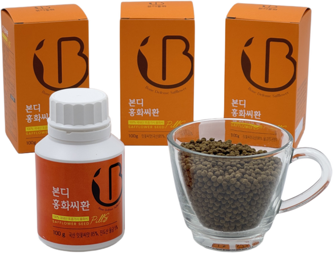국산 홍화씨환 (100g 1개월분), 3개, 100g
