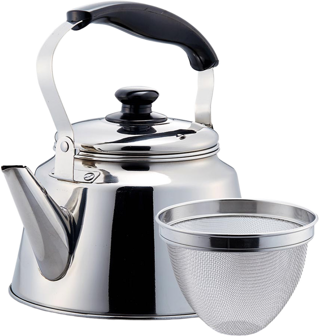 코카코 ih차망주전자 1.6L 3L 5L 인덕션주전자 보리차 티주전자, 실버, 1개