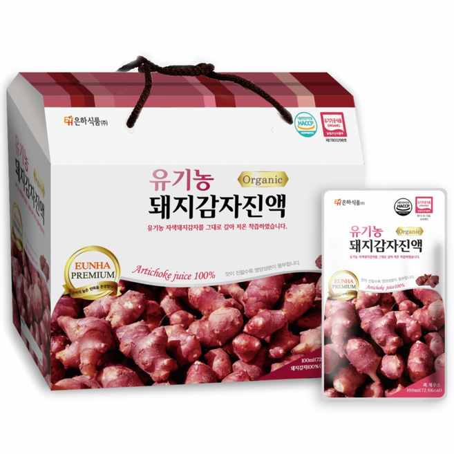 은하식품 유기농 돼지감자진액, 100ml, 50개