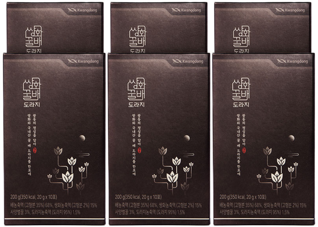 광동 쌍화꿀배도라지 10p, 200g, 6개