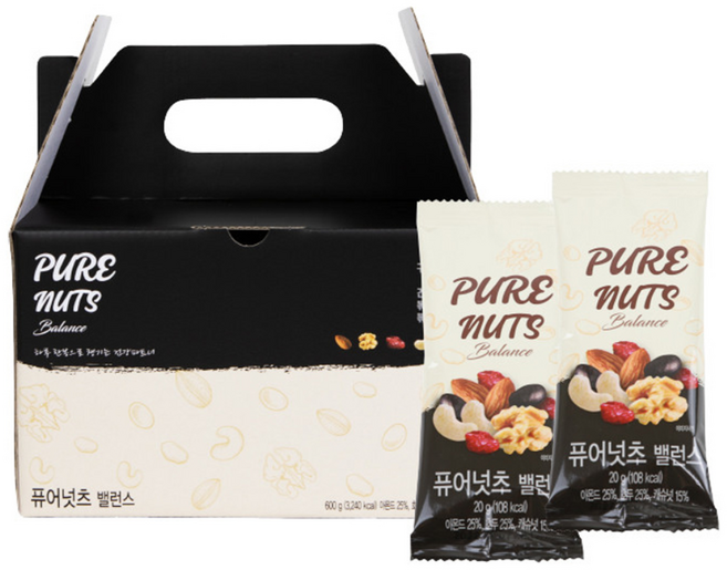 에코밀 퓨어넛츠 밸런스 견과세트, 1개, 600g