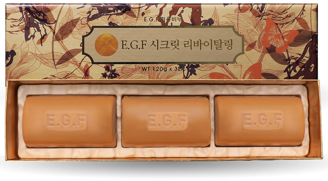 EGF 시크릿리바이탈링 한방비누 3구, 360g, 1개입