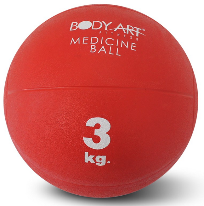 바디아트 고무 메디신볼, 레드, 1개