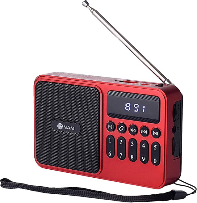 아남 효도라디오 ATX-55 블루투스 SD USB인식 FM라디오 고출력스피커 휴대용 라디오, 레드