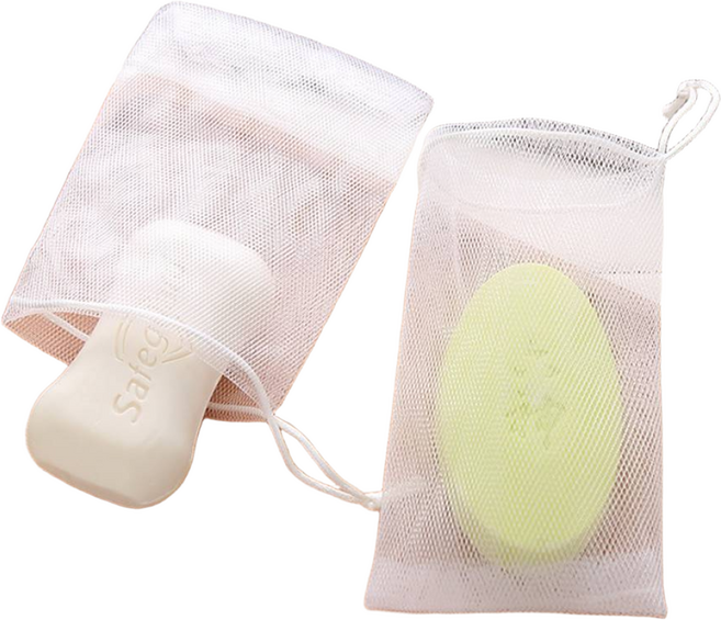 4겹 비누 거품망 폼클렌징 풍성한 버블망, 100개, 화이트  9x12cm