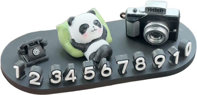 넘버링카 자동차 전화번호판 주차번호판 팬더 커플 주차알림판 주차안내판, 1개, 초록