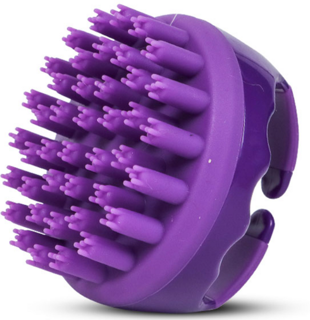 딩동펫 반려동물 라운드 샴푸 마사지 브러쉬 90 x 78 mm, 퍼플, 1개