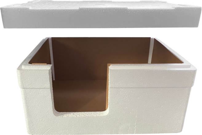 캣앤피플 대형 스티로폼박스 에어커튼 길고양이 겨울집 하우스, 대형 스티로폼박스+에어커튼세트, 1개