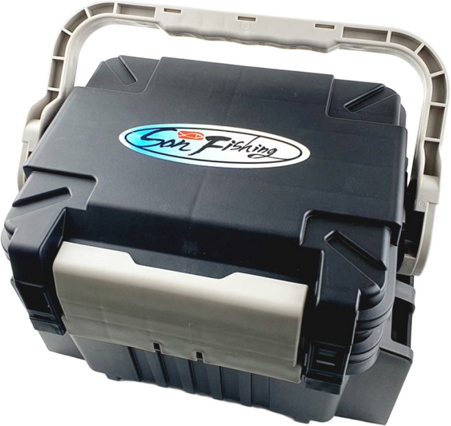 손피싱 멀티 태클박스 소형 로드거치대 에기 케이스 루어 쭈꾸미 문어 낚시 SS사이즈 미니, 블랙