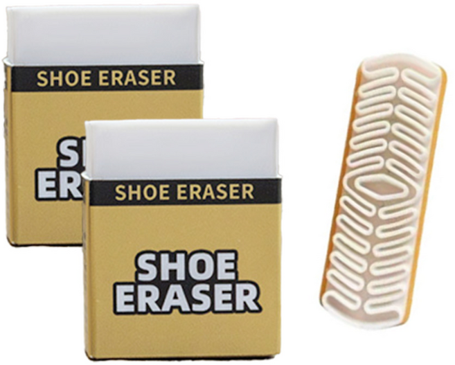 쇼피고 신발 스웨이드 지우개2p 브러쉬 솔, 기본, 1개