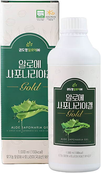 권도영알로에 유기농 알로에 사포나리아 겔, 1L, 1개