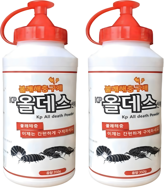 벌레약강력)kp 올데스350g 산제 2개-1세트지네 노래기 돈벌레 빈대 등 각종해충 퇴치, 350g