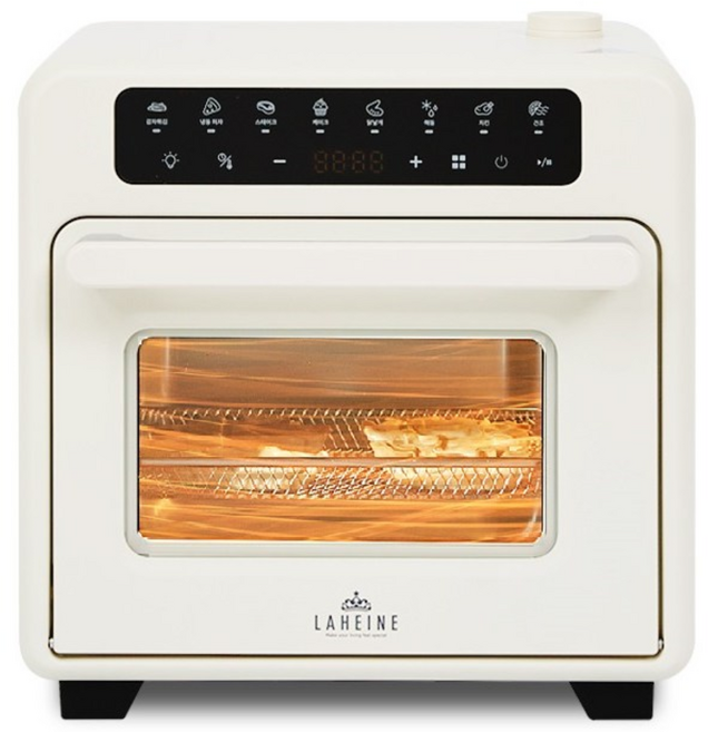 라헨느 상하열선 스텐 오븐형 에어프라이어 스팀 16리터 대용량, 디지털 크림화이트