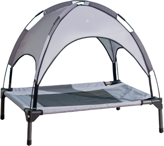 딩동펫 반려동물 이동식 캠핑 그늘막 메쉬 해먹, 그레이, 1개