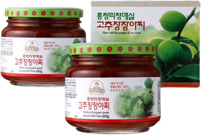 홍쌍리 청매실농원 청매실 고추장 장아찌 430g, 2개