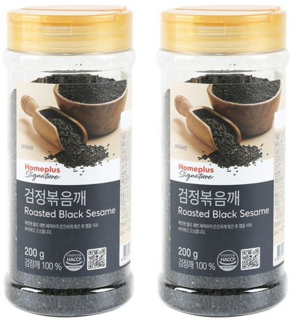 홈플러스 시그니처 검정 볶음깨, 2개, 200g