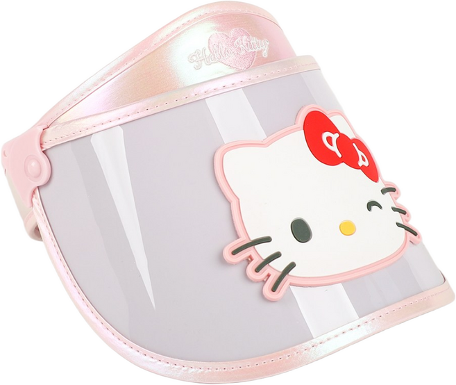 코지24 헬로키티 썬캡 각도조절 각도캡 모자 썬햇 햇빛가리개 자외선차단 어린이 키즈 여아 아동 물놀이 선캡 여름챙모자