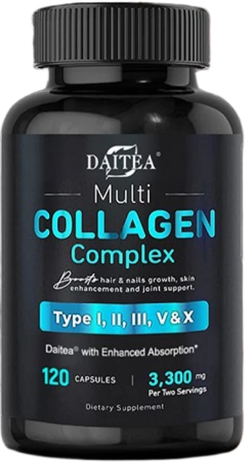 콜라겐 1형 2형 3형 4형 및 5형 3300mg 캡슐 120캡슐 모발 손톱 피부 및 관절 건강을 지원하고 피부 질감을 개선하며 관절 통증을 완화합니다., 3개, 120정 - 쿠팡