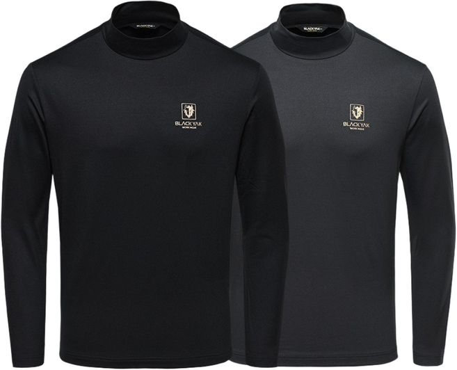 1+1 블랙야크 긴팔티셔츠 기모 반폴라티셔츠 터틀넥 목폴라 겨울 남자