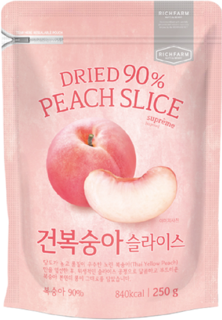 리치팜너트 건복숭아 250g, 9개