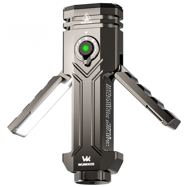 Wurkkos HD02 손전등 마그네틱 SFT70 6500K 3200루멘 21700 비상 사거리 330m 등산 자외선 UV검사 IPX6 낚시 USB-C, 그레이, 1개
