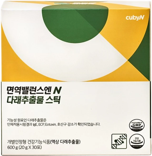 큐비앤 면역밸런스엔 다래추출물 스틱 30p, 600g, 1개 - 쿠팡