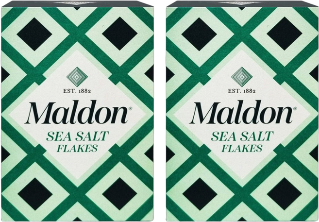 영국 잉글랜드 말돈 Maldon 씨 솔트 꽃 저염 플레이크 인공첨가물 No 쉐프 소금, 2개, 125g