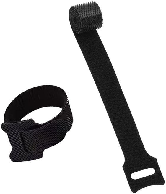 리빅스 전선 정리 고정 벨크로 케이블 타이 20p, 블랙, 1개