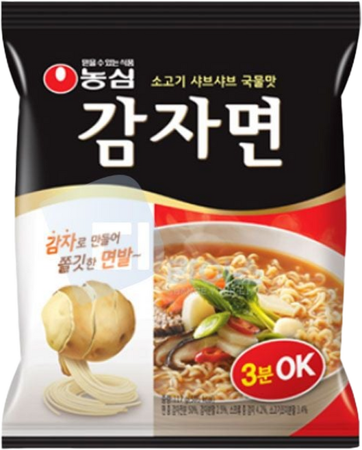 농심 감자면 20봉 쇠고기샤브샤브맛 감자라면 봉지면